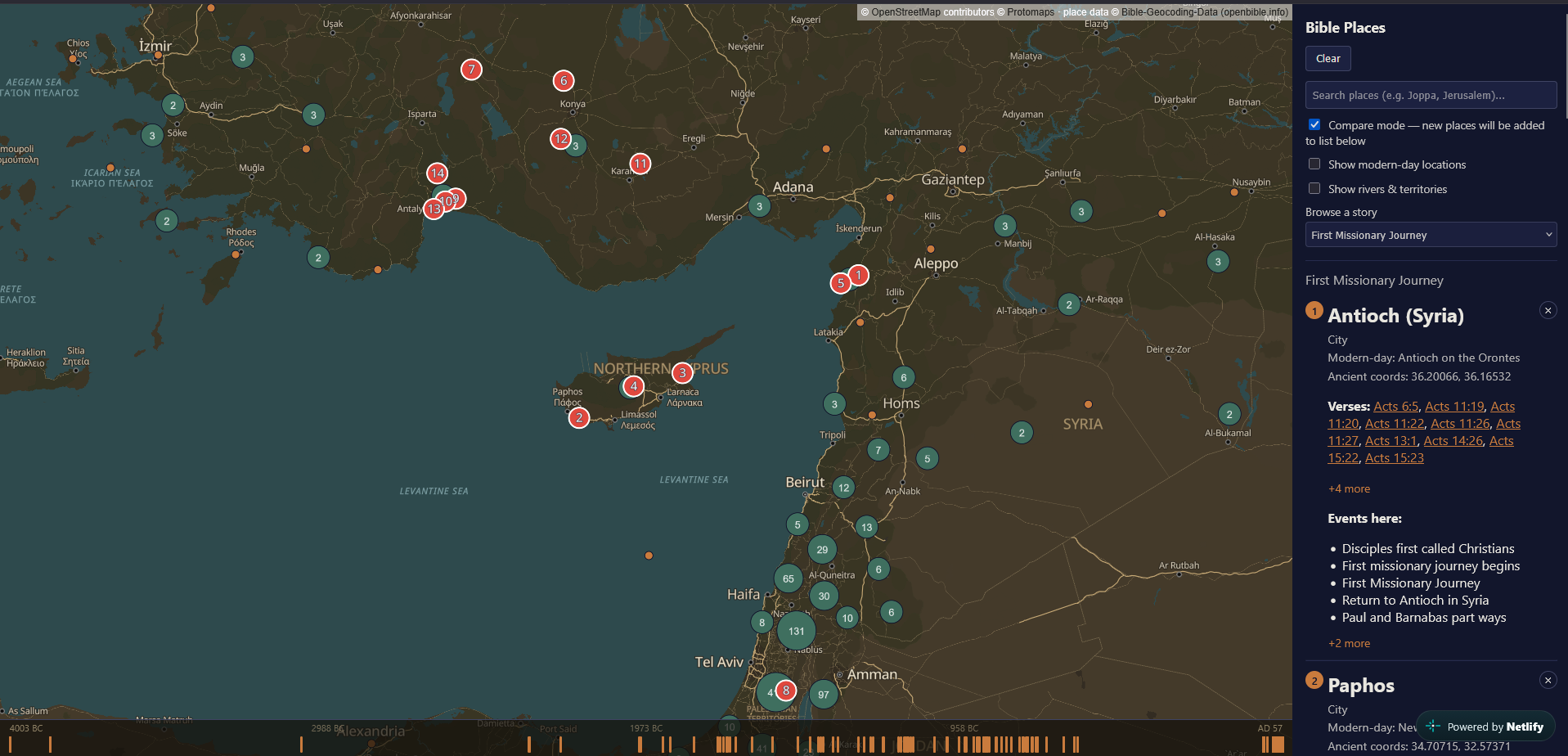Bible Places screenshot.